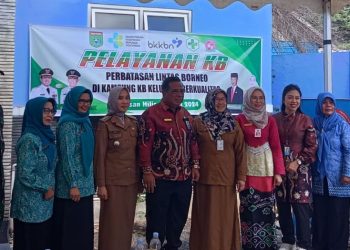 BKKBN Kalsel dan DP3AP2KB Tanbu Gelar Pelayanan KB Perbatasan Lintas Borneo