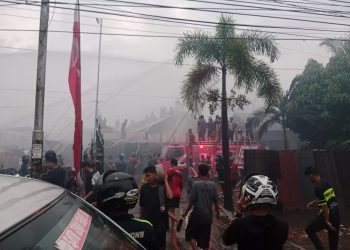 Gudang Penyimpanan LPG di Simpang Belitung Terbakar