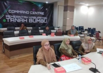 Pemkab Tanbu Ikuti Zoom Meeting Rakor Pengendalian Inflasi