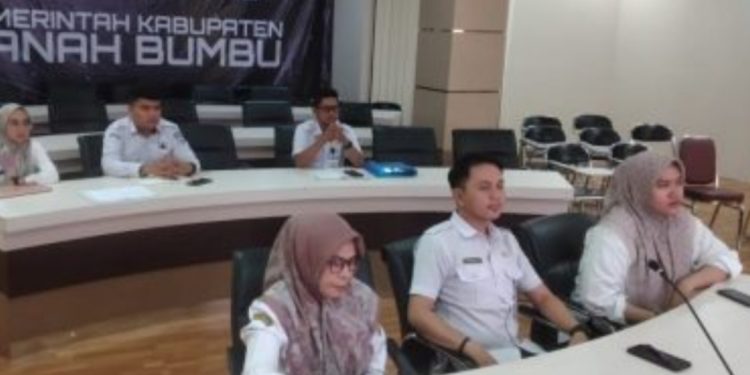 Pemkab Tanbu Kembali Ikuti Zoom Meeting Rakor Pengendalian Inflasi Daerah