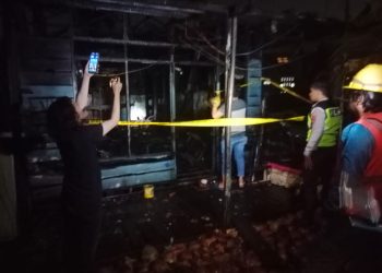 Geger Api! Posko BPK Ampera Ludes Terbakar