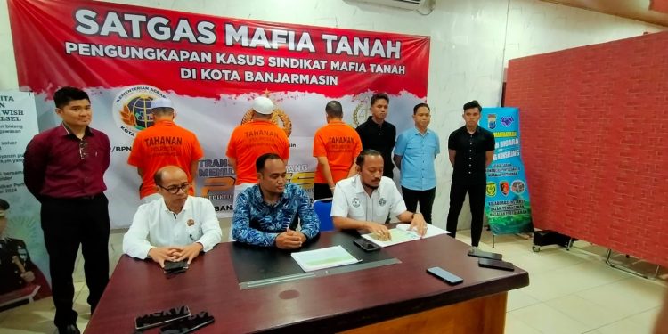 Polisi Bongkar Sindikat Mafia Tanah di Banjarmasin, Tiga Tersangka Diamankan