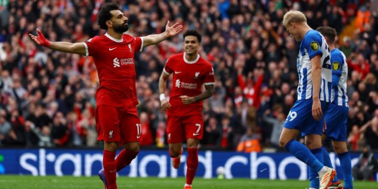 Hasil Liverpool vs Brighton: Comeback, Mo Salah Bantu The Reds Menang 2-1