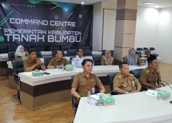 Pemkab Tanbu Rakor Pengendalian Inflasi Tahun 2024 Bersama Mendagri