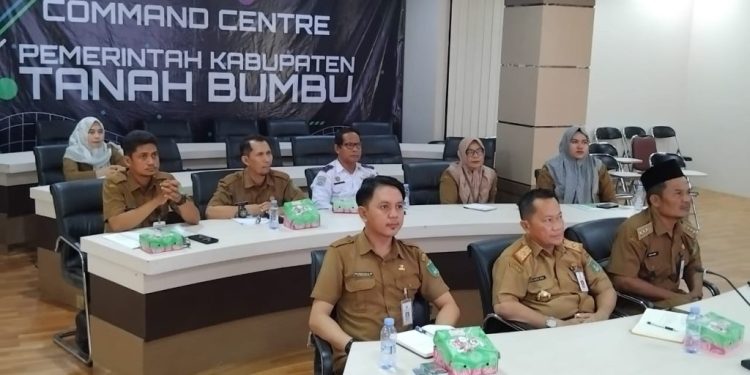 Pemkab Tanbu Rakor Pengendalian Inflasi Tahun 2024 Bersama Mendagri