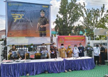 Kejari HST Musnahkan Barang Bukti 41 Perkara, Kasus Narkoba Mendominasi