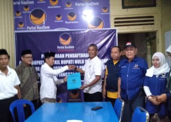 Serahkan Pendaftaran ke NasDem, Rasyid Ridha Siap Bertarung di Pilkada HST