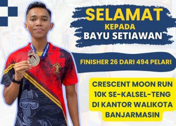 Pegawai Lapas Kotabaru Tembus 50 Besar Crescent Moon Run 10K
