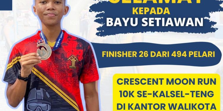 Pegawai Lapas Kotabaru Tembus 50 Besar Crescent Moon Run 10K