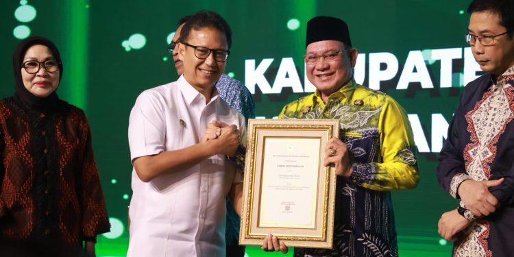 Kado Istimewa Jelang Hari Jadi, Bupati Kotabaru Terima Penghargaan dari Menkes