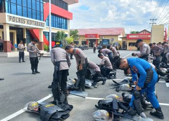 Supervisi Ditsamapta Polda Kalsel di Polres Kotabaru untuk Kesiapan Pilkada 2024