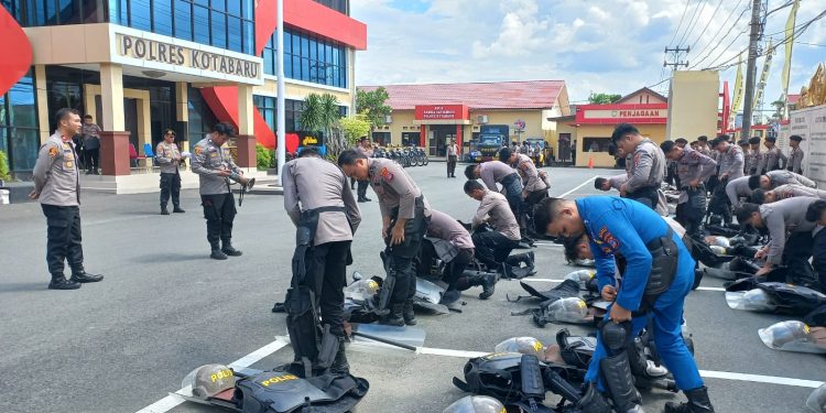 Supervisi Ditsamapta Polda Kalsel di Polres Kotabaru untuk Kesiapan Pilkada 2024