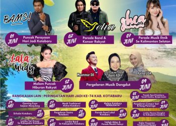 Catat Tanggalnya! Sejumlah Artis Ibukota Meriahkan Hari Jadi Ke-74 Kotabaru