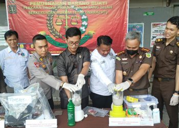 Kejari Kotabaru Musnahkan Barang Bukti 154 Perkara, Narkotika Mendominasi