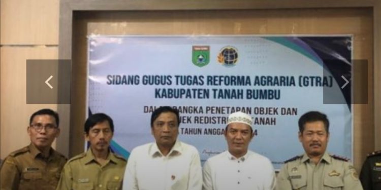 Pemkab Tanbu Ikuti Sidang Gugus Tugas Reforma Agraria