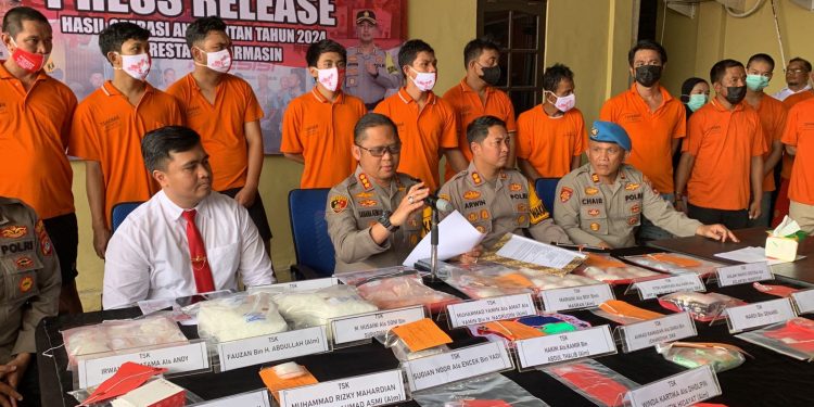 Operasi Antik 2024, Polresta Banjarmasin Sita 6,7 Kg Sabu dan 2.011 Ekstasi