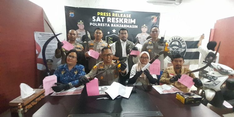 Konvoi Dini Hari Bawa Sajam, 11 Remaja di Banjarmasin Diamankan