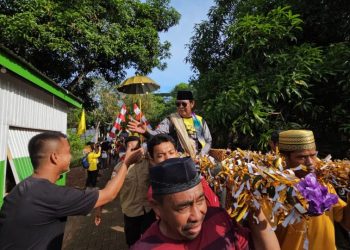 Kunjungi Desa Tanjung Seloka, Paman Birin Diusung Tradisi Batang Rape