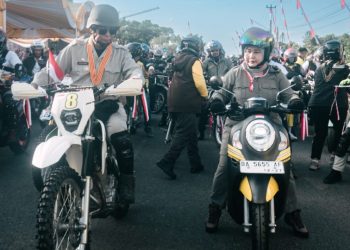 Puluhan Ribu Rider Ikuti Kirab Merah Putih Melintasi Jalan Bebas Hambatan Batulicin-Banjarbaru