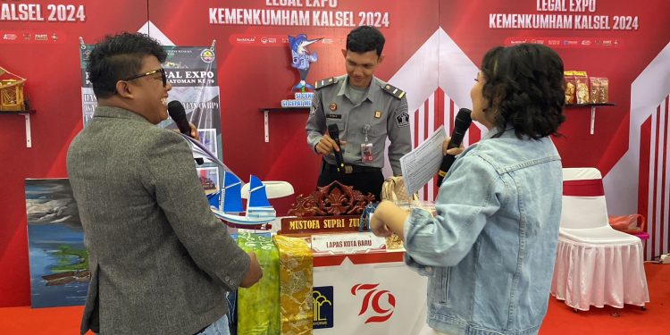 Tampilkan Karya Warga Binaan, Lapas Kotabaru Ikuti Legal Expo Kemenkumham Kalsel