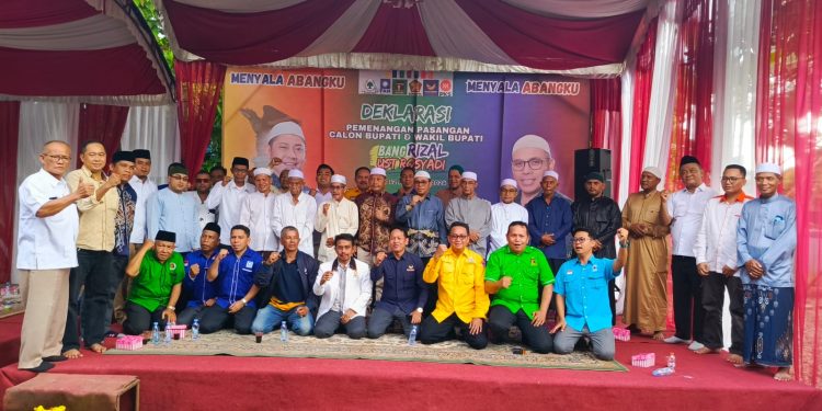Disaksikan Habaib, Koalisi Parpol Siap Menangkan Bang Rizal-Ustaz Rosyadi
