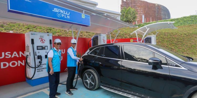 Selama Gelaran HUT RI di IKN, 18 SPKLU PLN Layani 340 Transaksi Pengisian Mobil Listrik