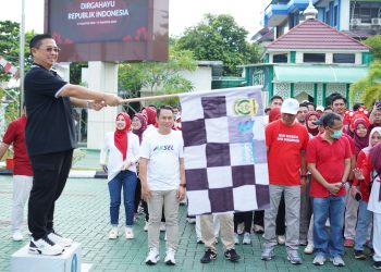 Jalin Keakraban Antar SKPD, BPKPAD Banjarmasin Gelar Jalan Santai