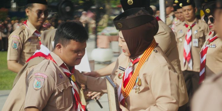 Pimpin Apel Besar Peringatan Hari Pramuka, Acil Odah: Pramuka Berjiwa Pancasila Menjaga NKRI