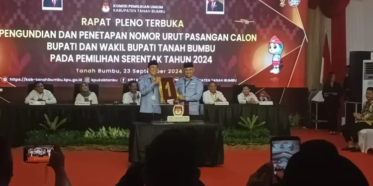 Pilkada Tanah Bumbu, Andi Rudi Latif-Bahsanudin Nomor Urut Satu