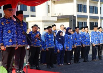 Pensiun Dini, Sekda Kotabaru Pamit Saat Memimpin Apel Gabungan