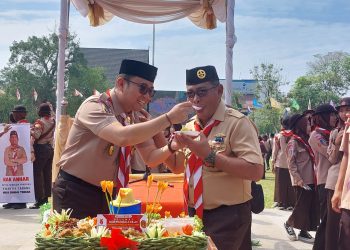 Bupati HST Hadiri Upacara Peringatan Hari Pramuka Ke-63
