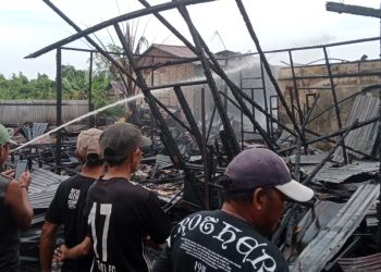 Kebakaran di Alalak Tengah, 7 Rumah Ludes Terbakar