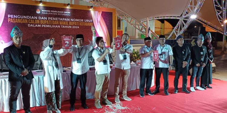 KPU Gelar Rapat Pleno Terbuka, Ini Nomor Urut Tiga Paslon di Pilkada Kotabaru