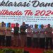 Deklarasi Damai, Paslon Bupati dan Wakil Bupati HST Teken Komitmen Sukseskan Pilkada Aman dan Kondusif