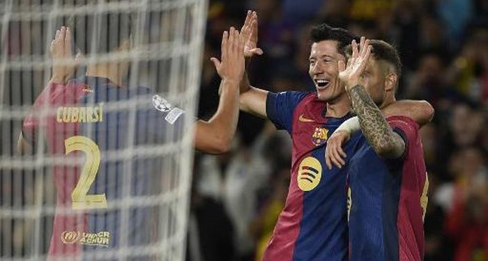 Barcelona Vs Young Boys: Lewandowski dkk Pesta Gol 5-0