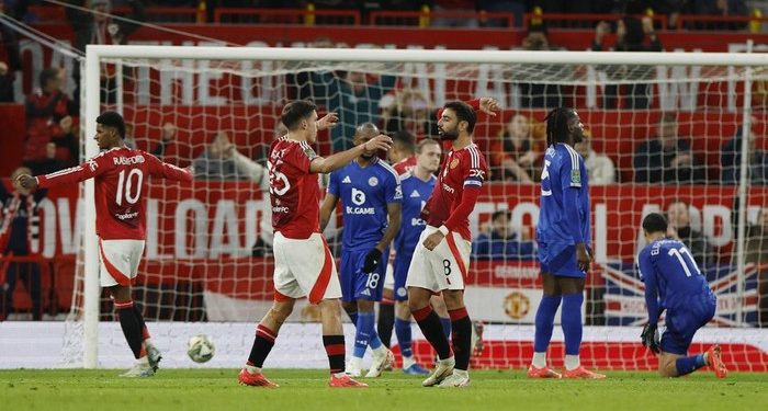 Manchester United vs Leicester City di Carabao Cup: Skor 5-2