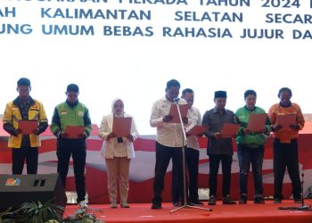 Aliansi Buruh dan Komunitas Ojek Online Deklarasi Pilkada Damai