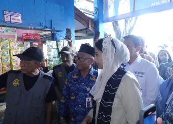 Kadis Perdagangan Kalsel Dampingi Wamendag Serahkan Bantuan Timbangan Pegal Elektronik di Pasar Pandu Banjarmasin