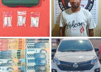 Polisi Temukan 6 Paket Sabu Dalam Dashboard Mobil