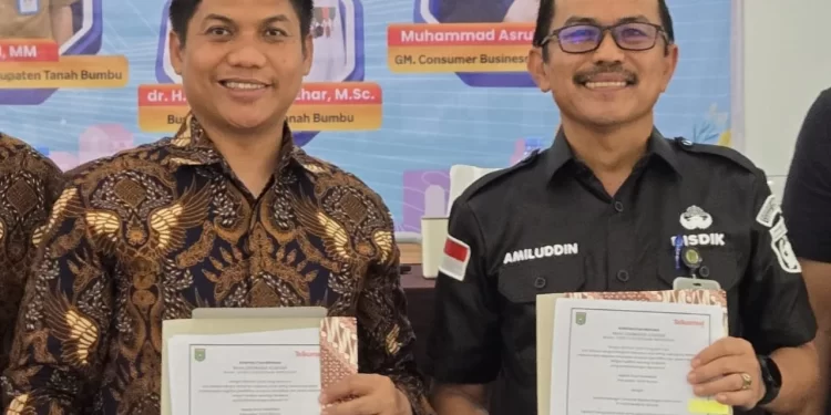 Disdik Tanbu dan Telkomsel MoU Digitalisasi Layanan Pendidikan