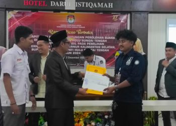 Resmi Ditetapkan KPU HST, Rizal-Rosyadi Unggul 2.807 Suara atas Aulia-Mansyah