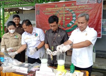 248,22 Gram Sabu dan 1.145 Butir Zenith Dimusnahkan