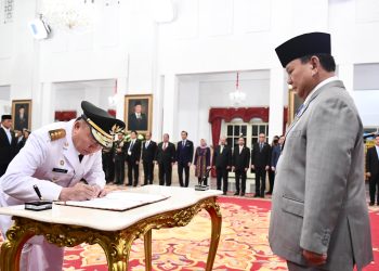 Presiden Prabowo Lantik H Muhidin sebagai Gubernur Kalsel