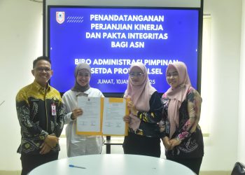 ASN dan Tenaga Kontrak Biro Adpim Teken Perjanjian Kinerja dan Pakta Integritas
