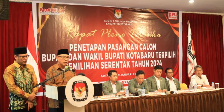 Tok! KPU Tetapkan Muhammad Rusli-Syairi Mukhlis Sebagai Bupati dan Wakil Bupati Kotabaru Terpilih