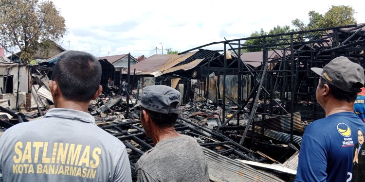 Kebakaran di Alalak Selatan, 7 Rumah Ludes Terbakar