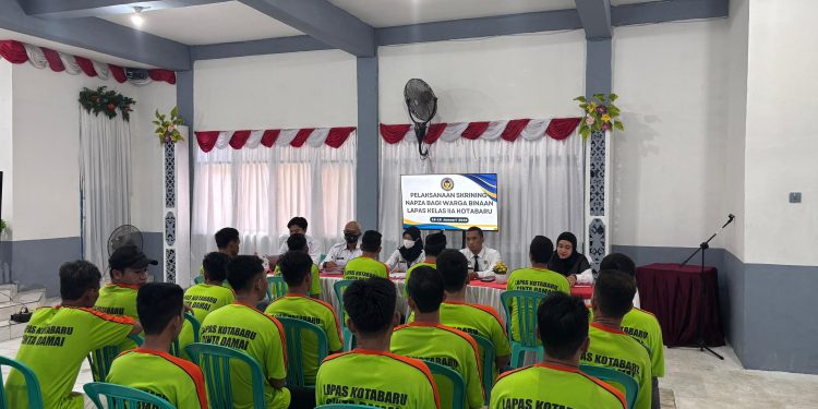 Sukseskan Program Rehabilitasi, Lapas Kotabaru Lakukan Skrining NAPZA kepada Warga Binaan