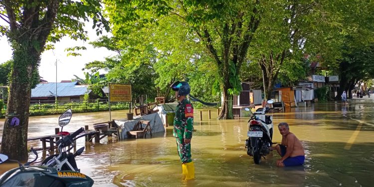 Debit Air Naik, Dandim HST Imbau Masyarakat Siaga dan Waspada