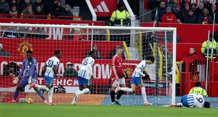 Manchester United Vs Brighton di Liga Inggris: Skor 1-3