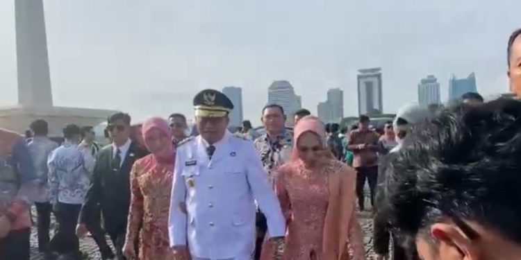 H Muhidin dan Hasnuryadi Tiba di Monas, Persiapan Pelantikan Gubernur dan Wakil Gubernur Kalsel